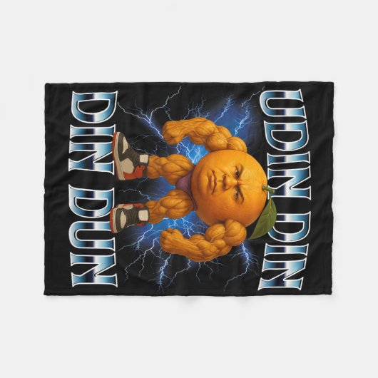 Udin Din Din Dun Grappig Italiaans Brainrot Meme B Fleece Deken (Voorkant (Horizontaal))