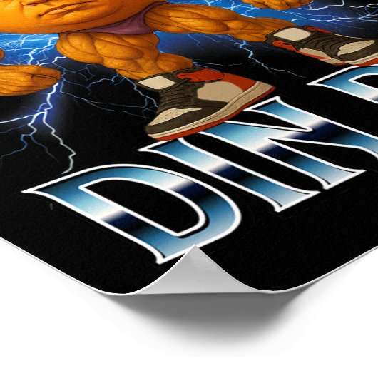 Udin Din Din Dun Grappig Italiaans Brainrot Meme B Poster (Hoek)