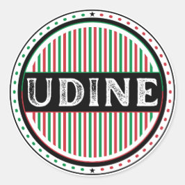 Udine City Pride Embleem – Italiaanse identiteit Ronde Sticker