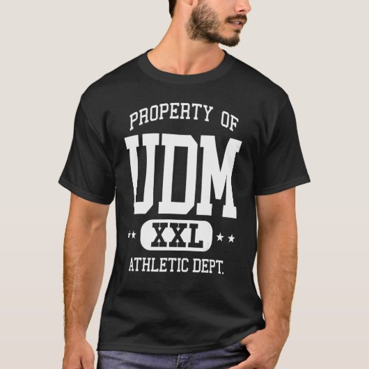 UDM Retro Athletic Property Dept T-shirt (Voorkant)