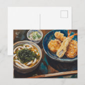 Udon en garnalen briefkaart (Voorkant / Achterkant)
