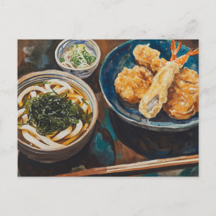 Udon en garnalen briefkaart