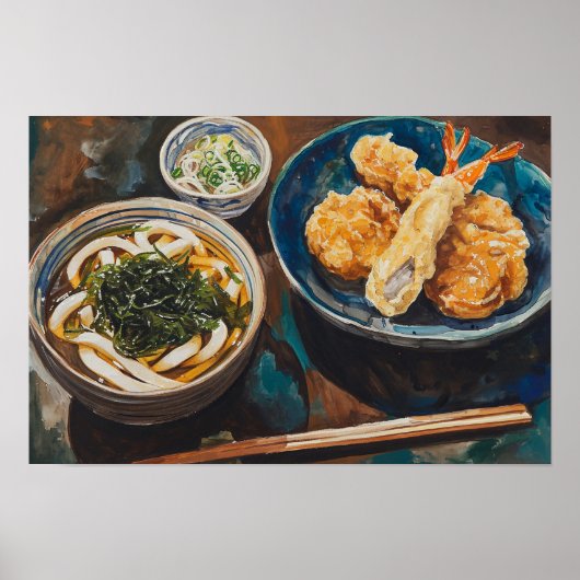 Udon en garnalen poster (Voorkant)