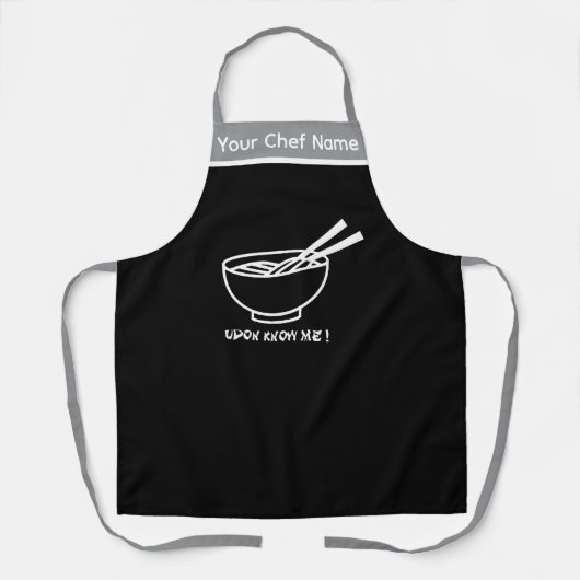 Udon Ken Me Grappig Noodle Grafisch Schort (Voorkant)