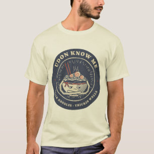 Udon kent me Grumpy Noodle Chef Leuke Udon Woordsp T-shirt