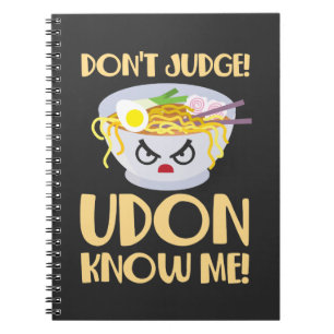 Udon Noodle Soup Pun Japanese Kitchen Food Notitieboek