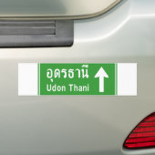 Udon Thani Ahead ⚠ Thai Highway Traffic Sign ⚠ Bumpersticker (Op auto)