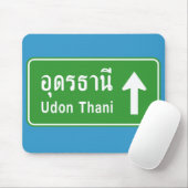 Udon Thani Ahead ⚠ Thai Highway Traffic Sign ⚠ Muismat (Met muis)