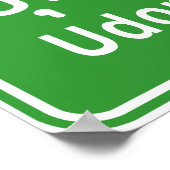 Udon Thani Ahead ⚠ Thai Highway Traffic Sign ⚠ Poster (Hoek)