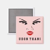 Udon Thani, Thailand Woman Magneet (Voorkant / Achterkant)