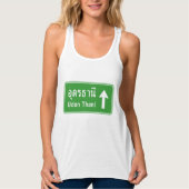 Udon Thani Vooruit ⚠ Thais Verkeersbord ⚠ Tanktop (Voorkant)