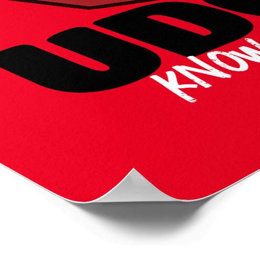  Udon weet wie ik ben Poster (Hoek)