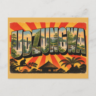 Udzungwa-watervallen regenwoud primaten vintage briefkaart