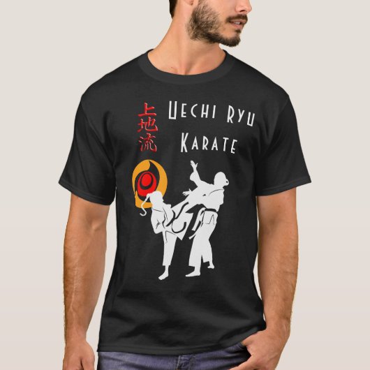 Uechi Ryu Karate Kumite Scene Budo T-Shirt (Voorkant)