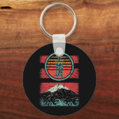Uechi Ryu Karate Retro stijl 80 Sleutelhanger (Voorkant)