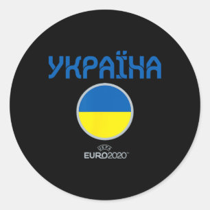 Uefa Euro 2020 Oekraïne' Nation Ronde Sticker