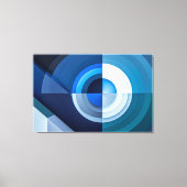 uego de Formas - Arte Abstracto en Azul Canvas Afdruk (Voorkant)