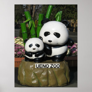 Ueno Zoo Panda Sign Poster