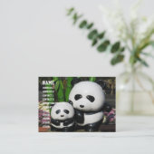 Ueno Zoo Panda Sign Visitekaartje (Staand voorkant)