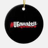 UEqualsU HIV Niet-detecteerbare Kunst Keramisch Ornament (Voorkant)
