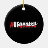 UEqualsU HIV Niet-detecteerbare Kunst Keramisch Ornament (Achterkant)