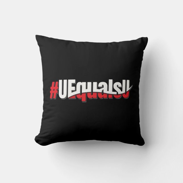 UEqualsU HIV Niet-detecteerbare Kunst Kussen (Voorkant)