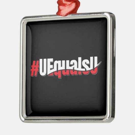 UEqualsU HIV Niet-detecteerbare Kunst Metalen Ornament (Links)