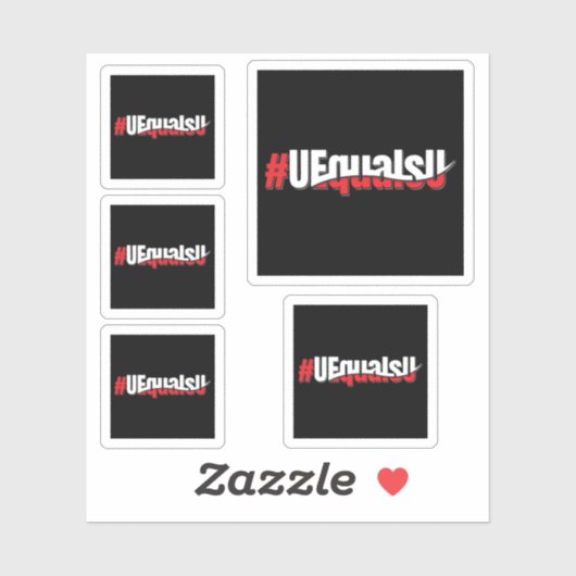 UEqualsU HIV Niet-detecteerbare Kunst Sticker (Vel)