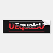UEqualsU HIV Niet-detecteerbare Typografie Art Bumpersticker (Voorkant)
