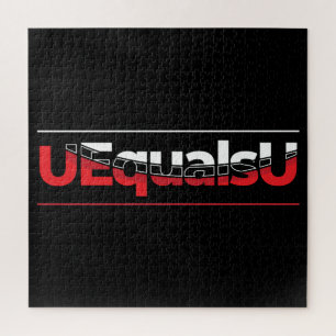 UEqualsU HIV Niet-detecteerbare Typografie Art Legpuzzel