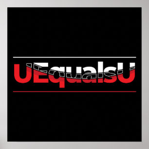 UEqualsU HIV Niet-detecteerbare Typografie Art Poster