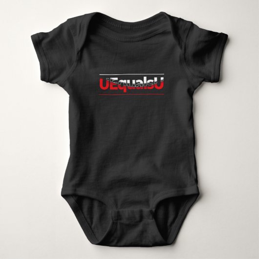 UEqualsU HIV Niet-detecteerbare Typografie Art Romper (Voorkant)