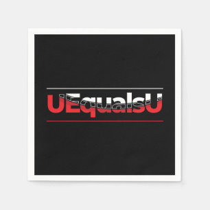 UEqualsU HIV Niet-detecteerbare Typografie Art Servet