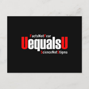 UEqualsU HIV werkt niet bang voor wetenschap niet  Briefkaart