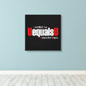 UEqualsU HIV werkt niet bang voor wetenschap niet Canvas Afdruk (Insitu (Houten vloer))