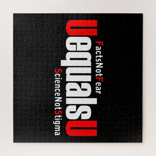 UEqualsU HIV werkt niet bang voor wetenschap niet Legpuzzel (Horizontaal)
