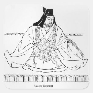 Uesugi Kenshin Vierkante Sticker