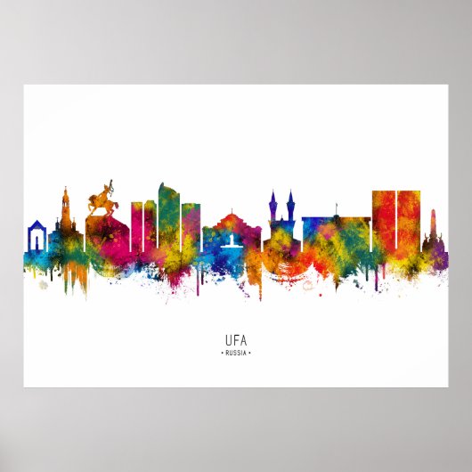 Ufa Rusland Skyline Poster (Voorkant)