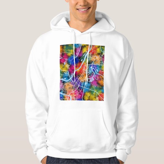  Ufa Russia City Map Hoodie (Voorkant)