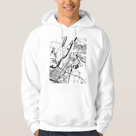 Ufa Russia City Map Hoodie (Voorkant)