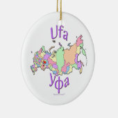 Ufa Russia Map Ornament (Rechts)