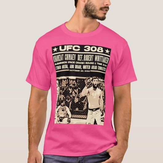 UFC 308: Khamzat Chimaev Robert Whittaker T-shirt (Voorkant)