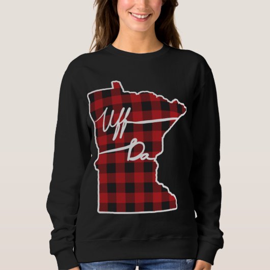 Uff Da Buffalo Plaid Minnesota Trui (Voorkant)