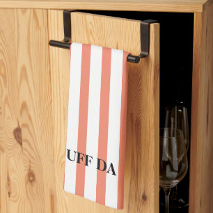 Uff Da Coral Kitchen Towels Theedoek