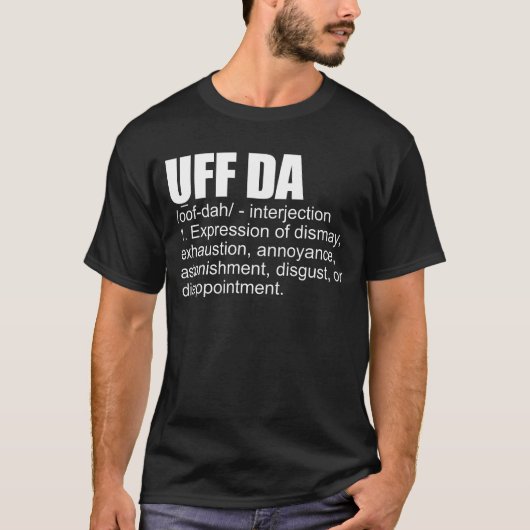 UFF DA Definitie Noors Scandinavisch Viking T-shirt (Voorkant)