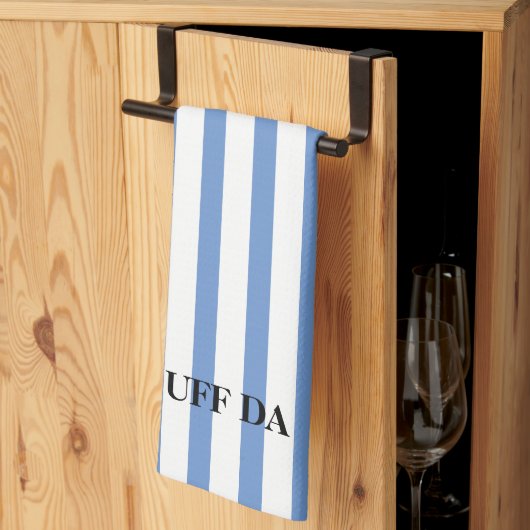 Uff Da Dusty Blue Kitchen Towels Theedoek (Derde Gevouwen)