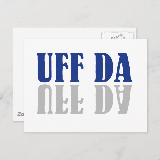 UFF DA Funny Scandinavian Briefkaart (Voorkant / Achterkant)