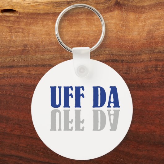 UFF DA Funny Scandinavian Sleutelhanger (Voorkant)