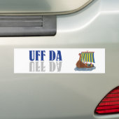 UFF DA Funny Scandinavian Viking Bumpersticker (Op auto)