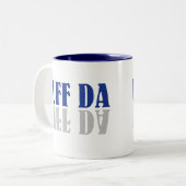 UFF DA Funny Scandinavisch Zweeds Tweekleurige Koffiemok (Voorkant links)